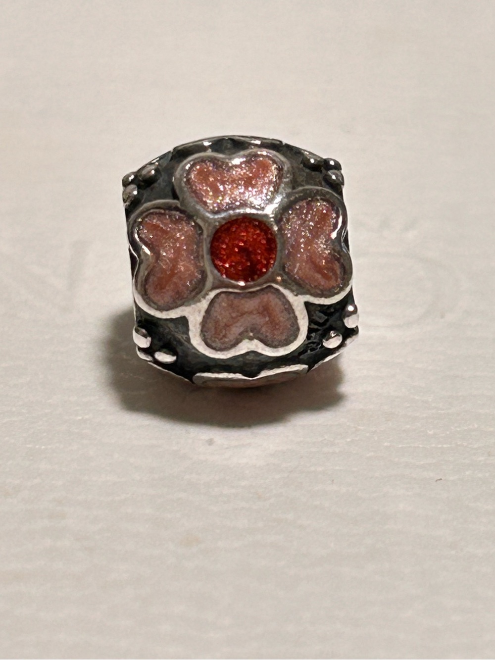 Pandora Red Daisy charm